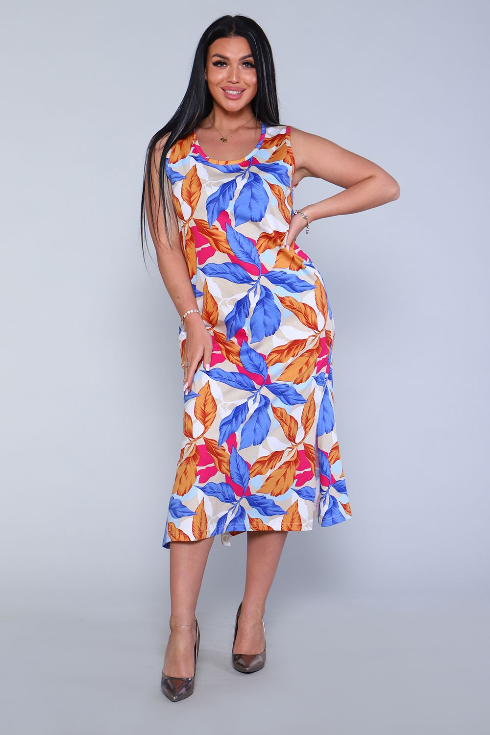 Сарафан 71071 - васильковый