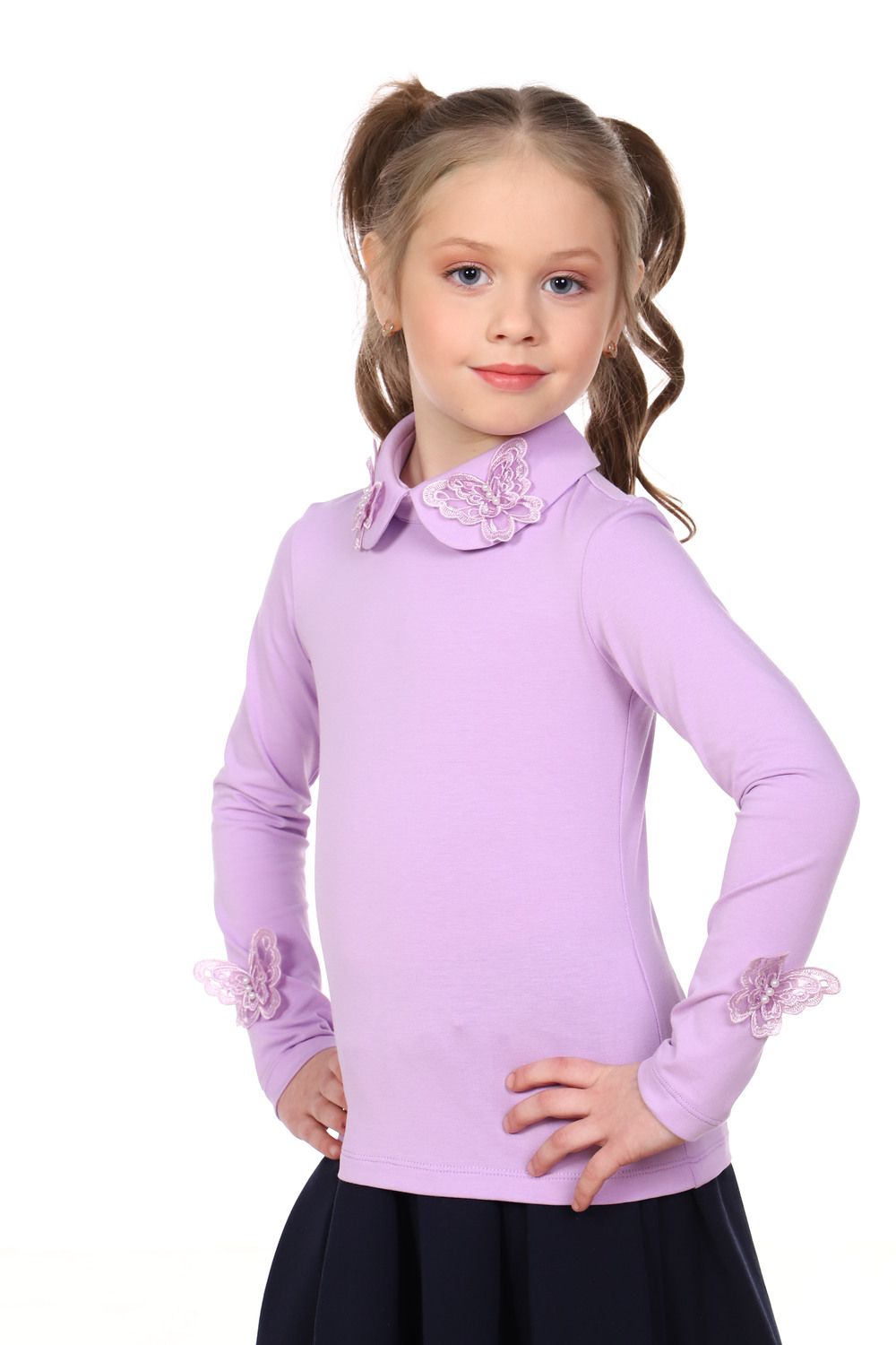 Блузка для девочки Камилла арт. 13173 - светло-сиреневый