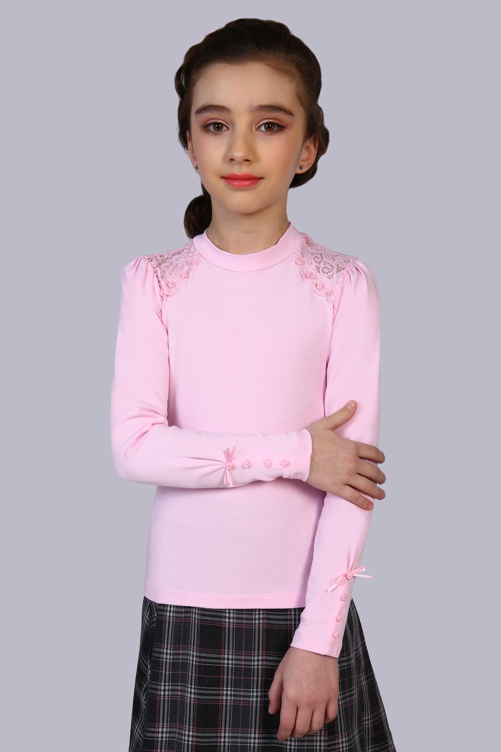 Блузка для девочки Алена арт. 13143 - светло-розовый