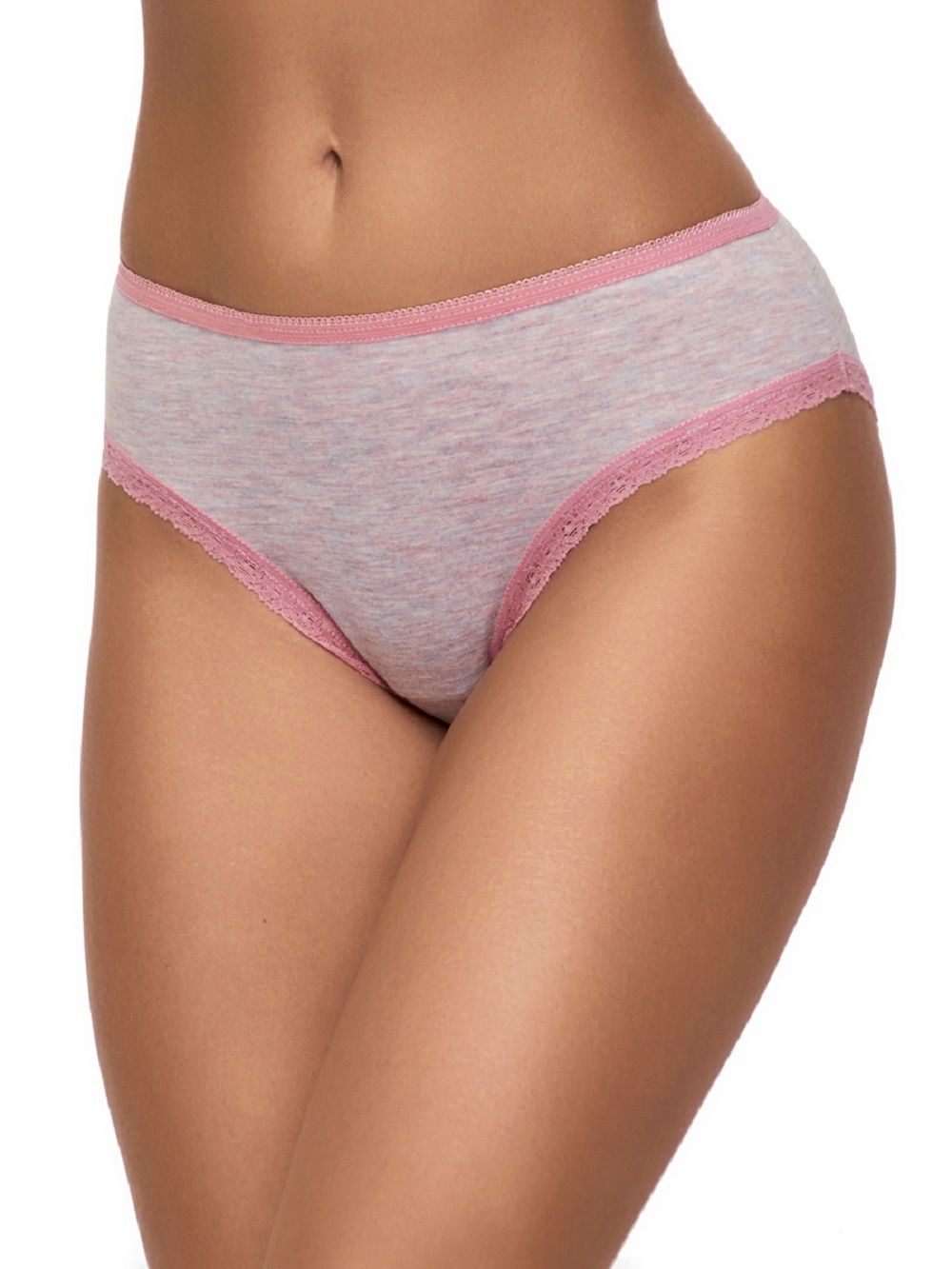 Трусы Слипы WPk/12 - серый меланж/розовый