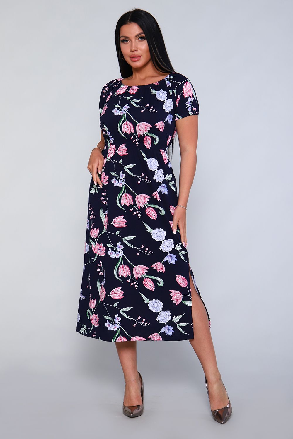 Платье 71067 - малиновый