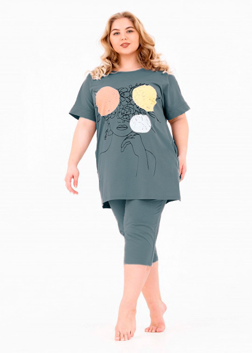 Костюм 46524 - оливковый