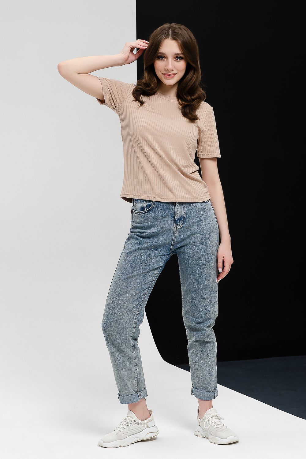 Футболка 18039 - бежевый