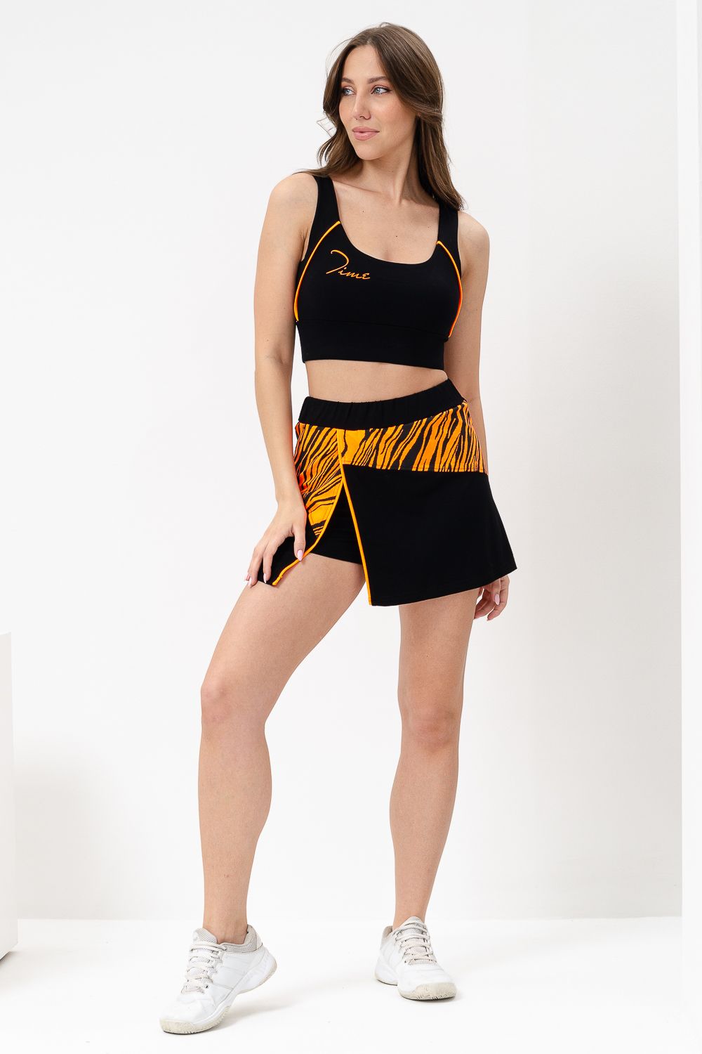 Костюм 67075 - черный+оранжевый водросли