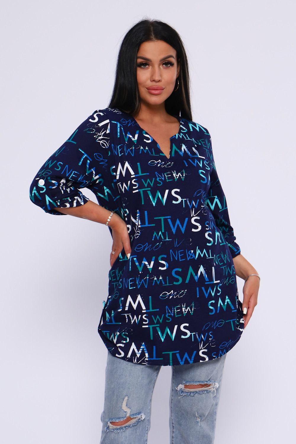 Туника 15494 - темно-синий