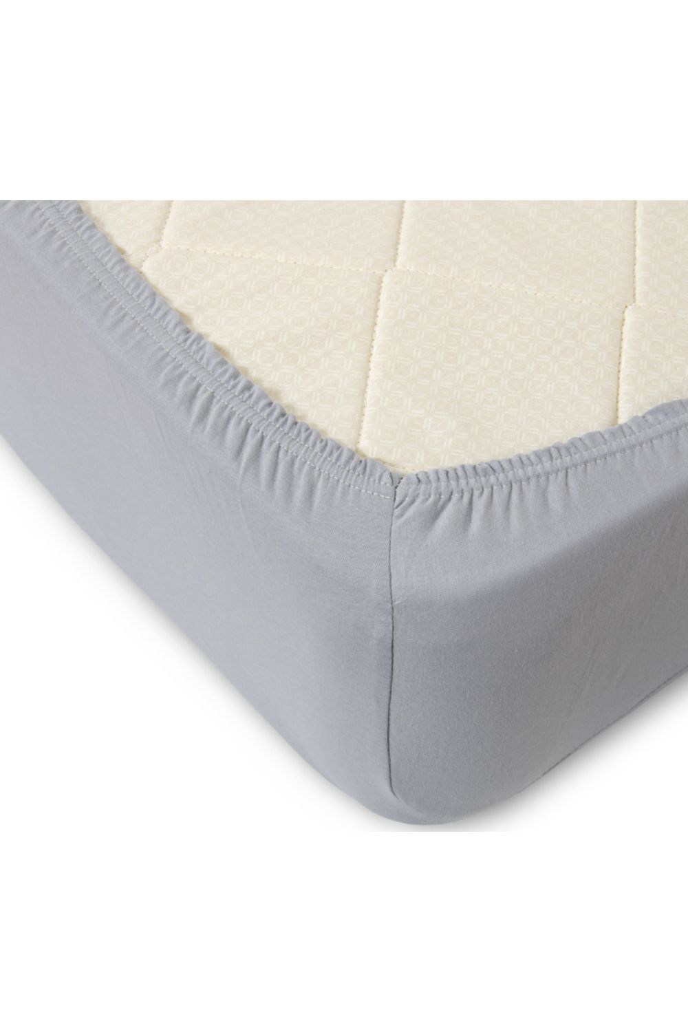 Простынь трикотажная на резинке - серый