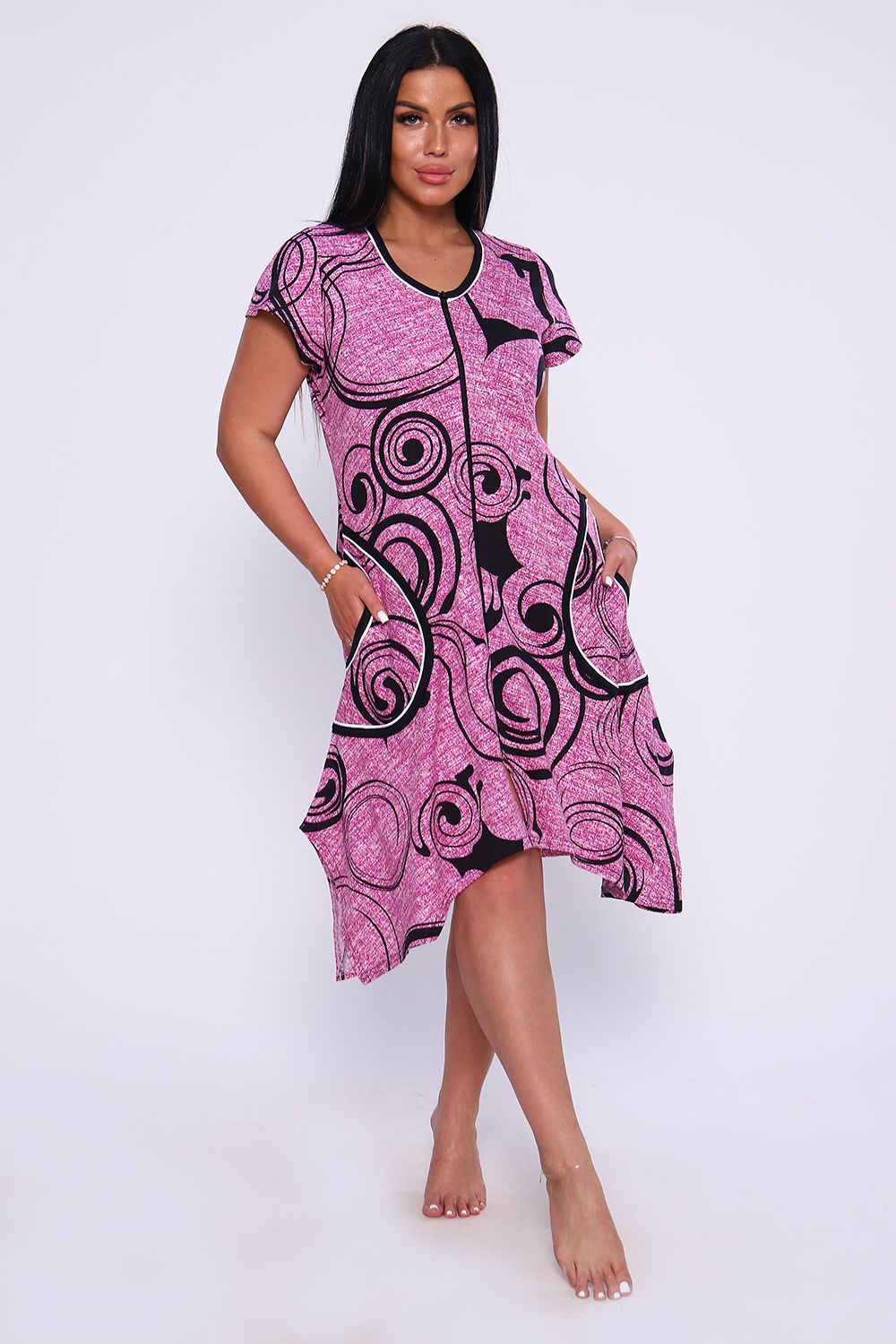 Халат 39028 - малина