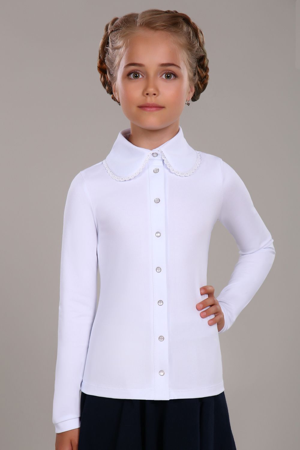 Блузка для девочки Агата 13258 - белый