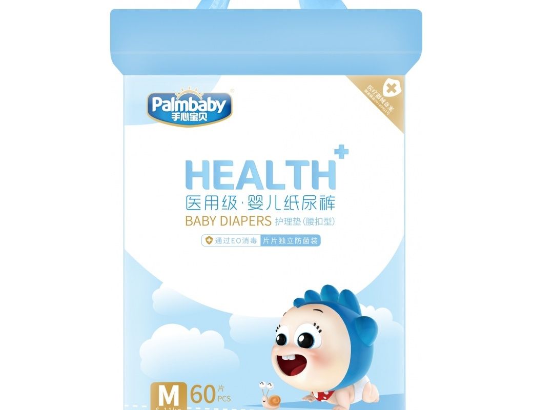 Подгузники детские Palmbaby health в инд. уп. SK019-M-60 шт (6-11 кг)