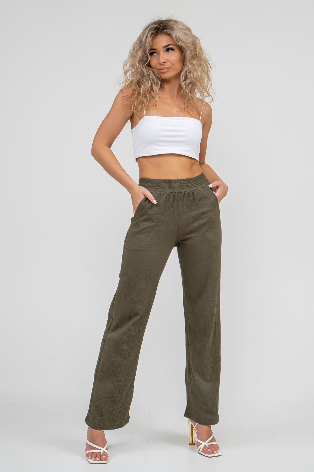 Брюки 36647 - хаки