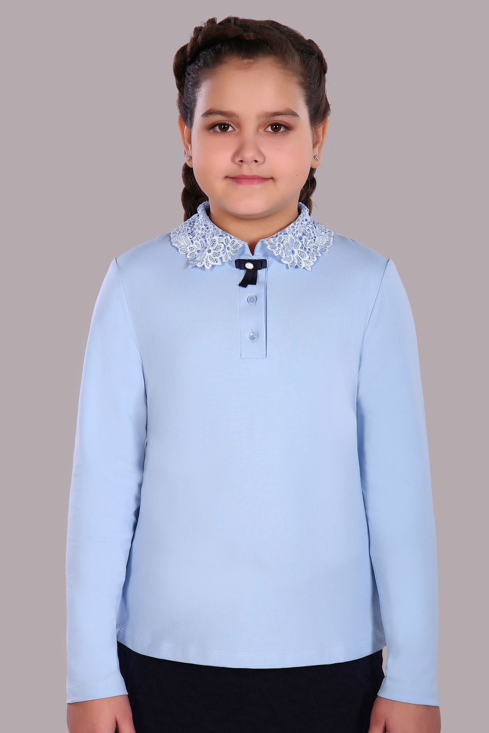 Блузка для девочки Рианна Арт.13180 - светло-голубой