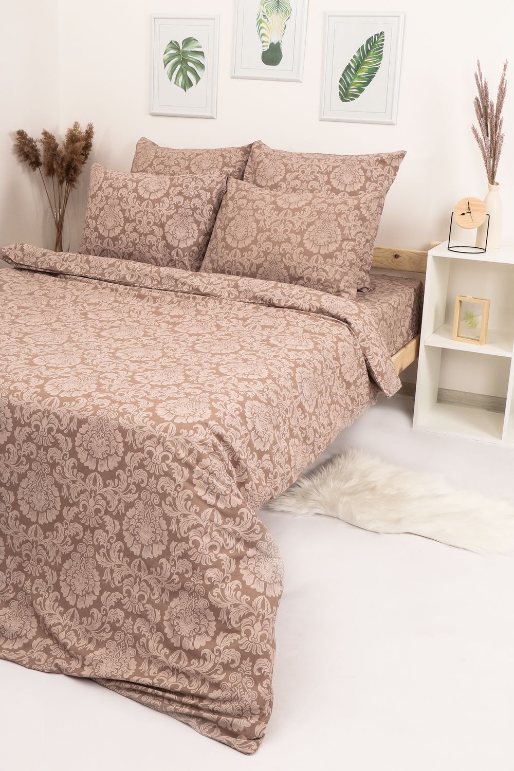 Пододеяльник перкаль Ренессанс - коричневый