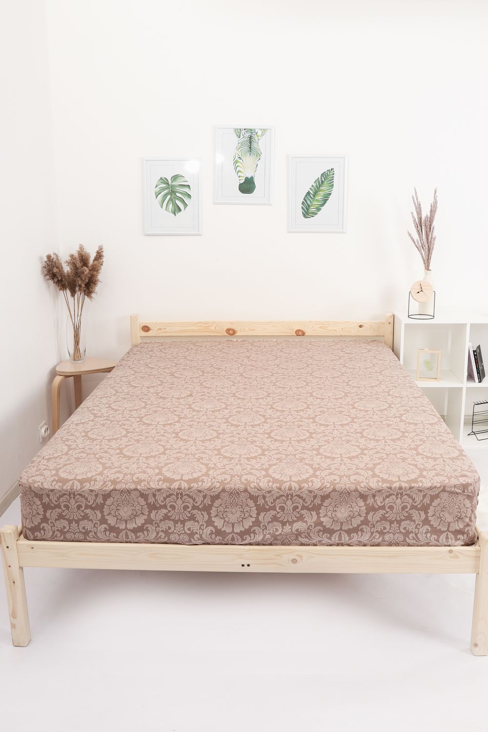 Простыня перкаль Ренессанс - коричневый