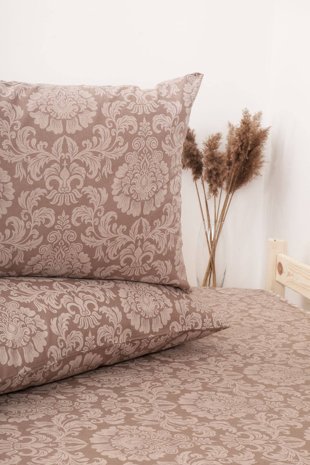 Наволочка перкаль Ренессанс - коричневый
