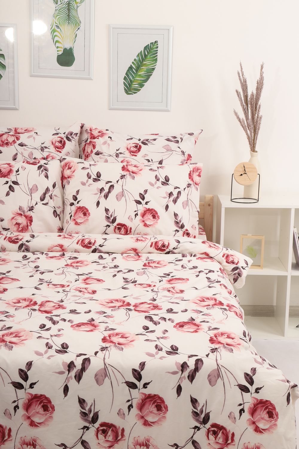 Пододеяльник перкаль Королева Цветов Пион - белый