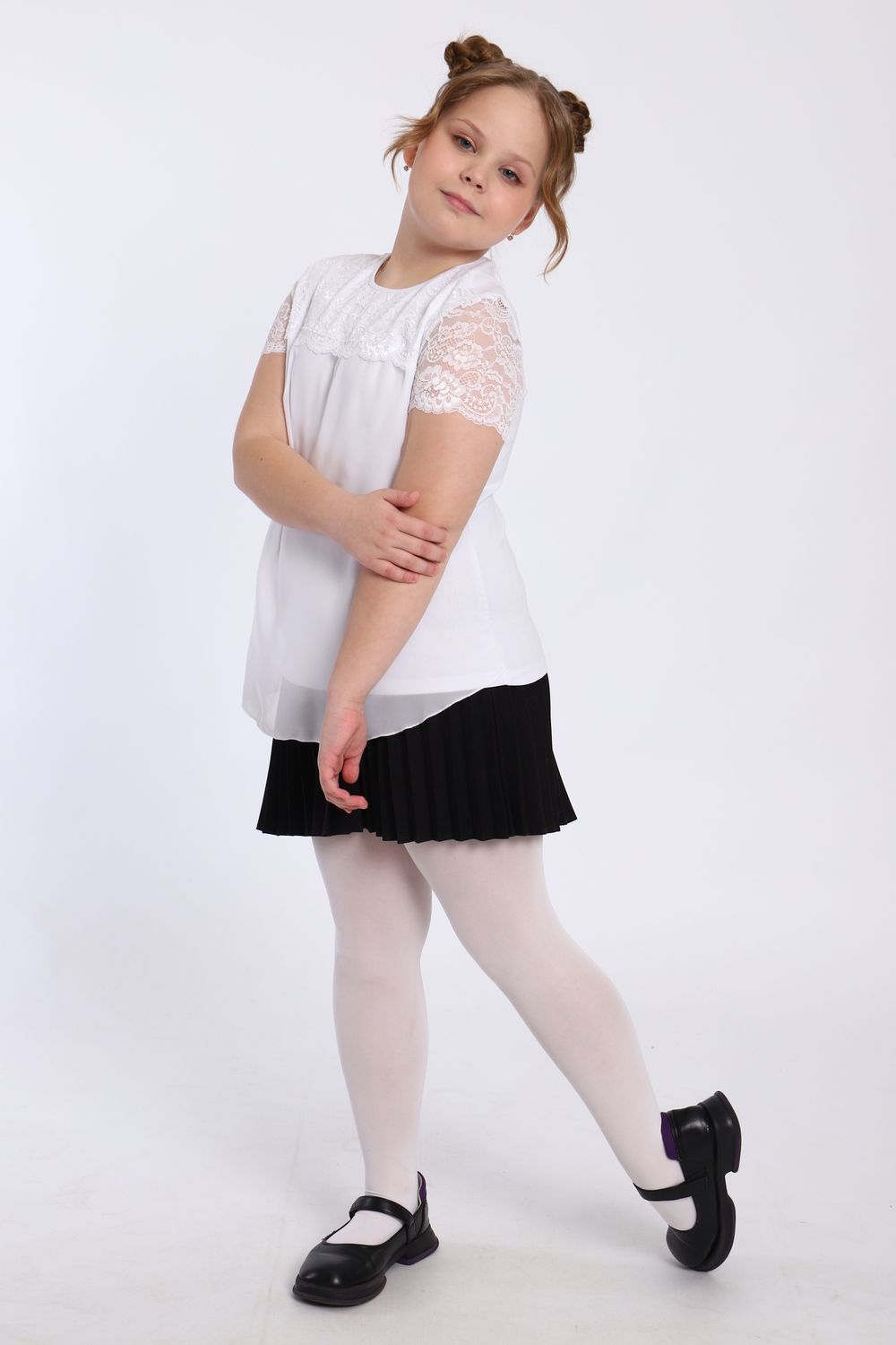 Блузка для девочки Анжелика Арт. 13177 - белый