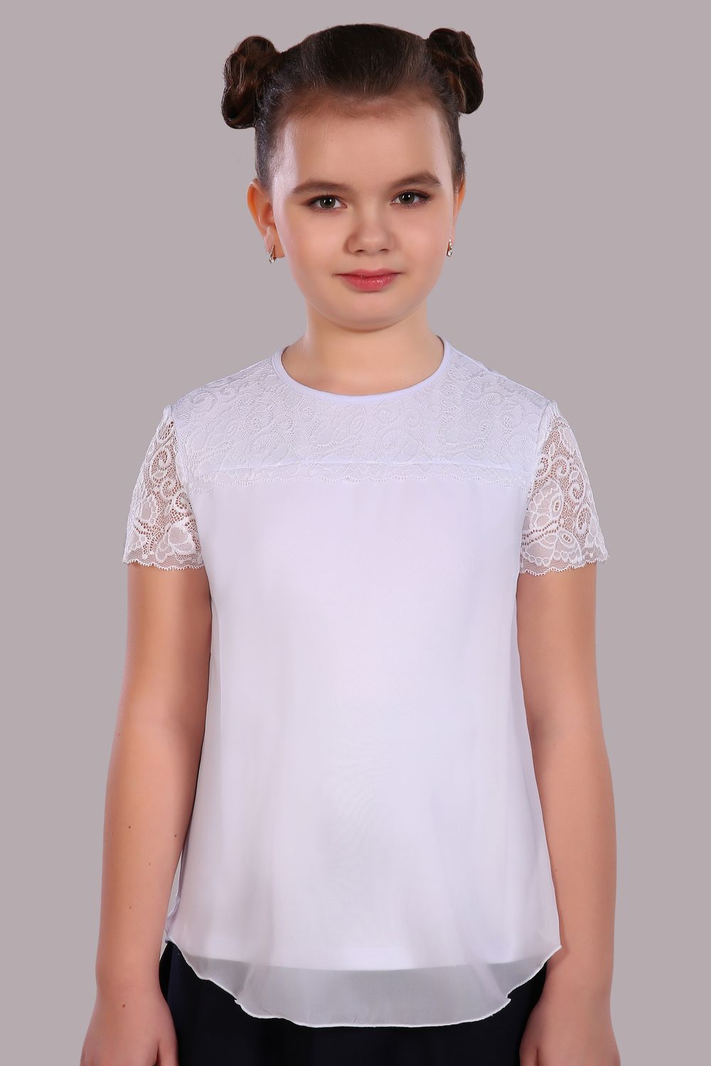 Блузка для девочки Анжелика Арт. 13177 - белый