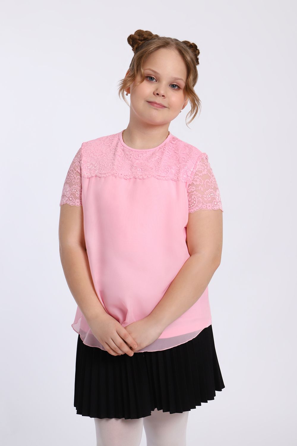 Блузка для девочки Анжелика Арт. 13177 - светло-розовый