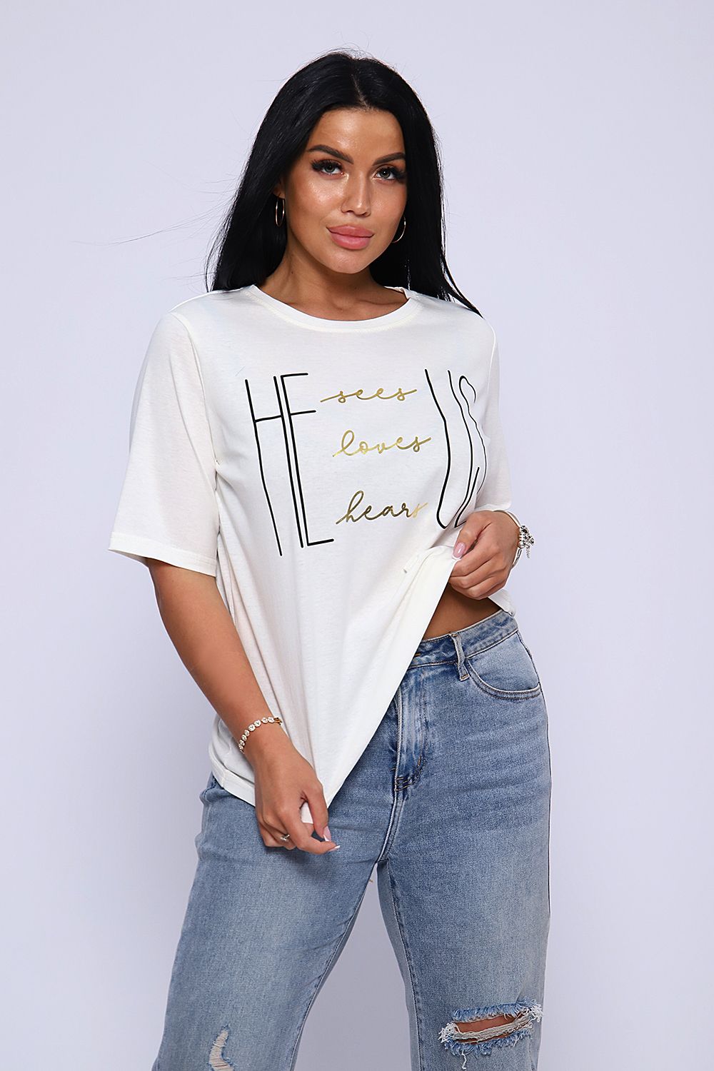 Футболка 80022 - молочный