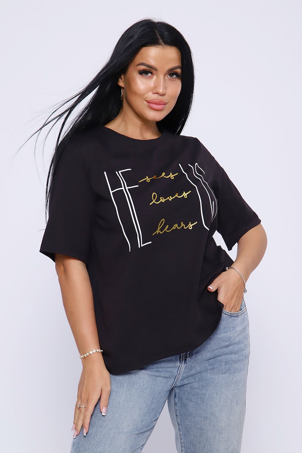 Футболка 80022 - черный