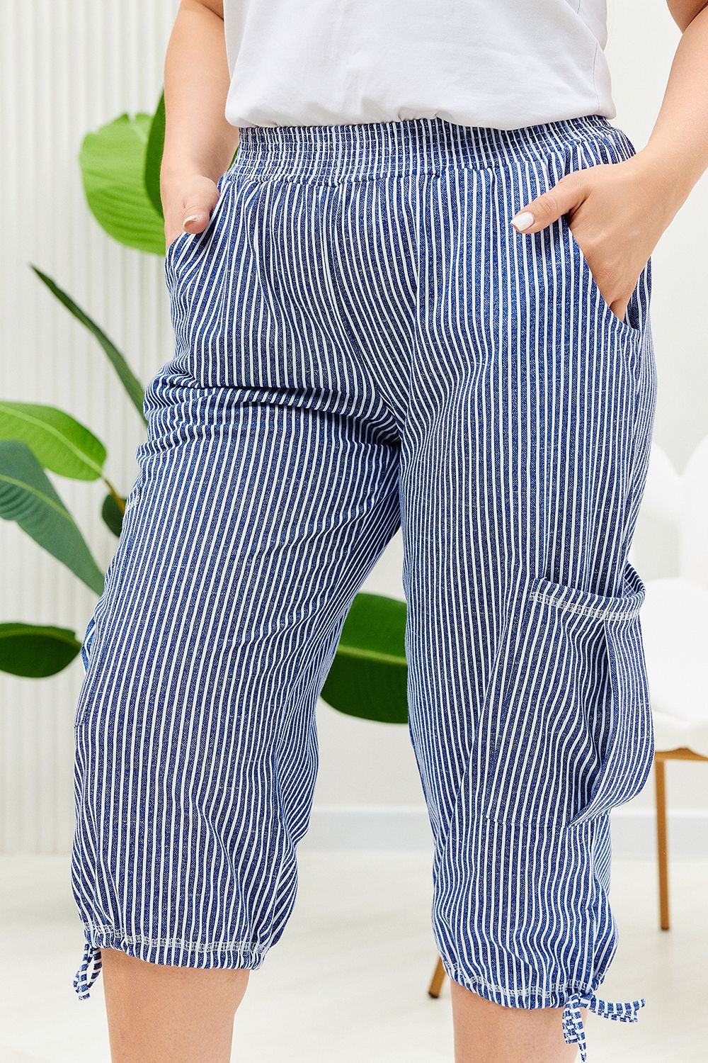 Бриджи 9207 - полоса джинс