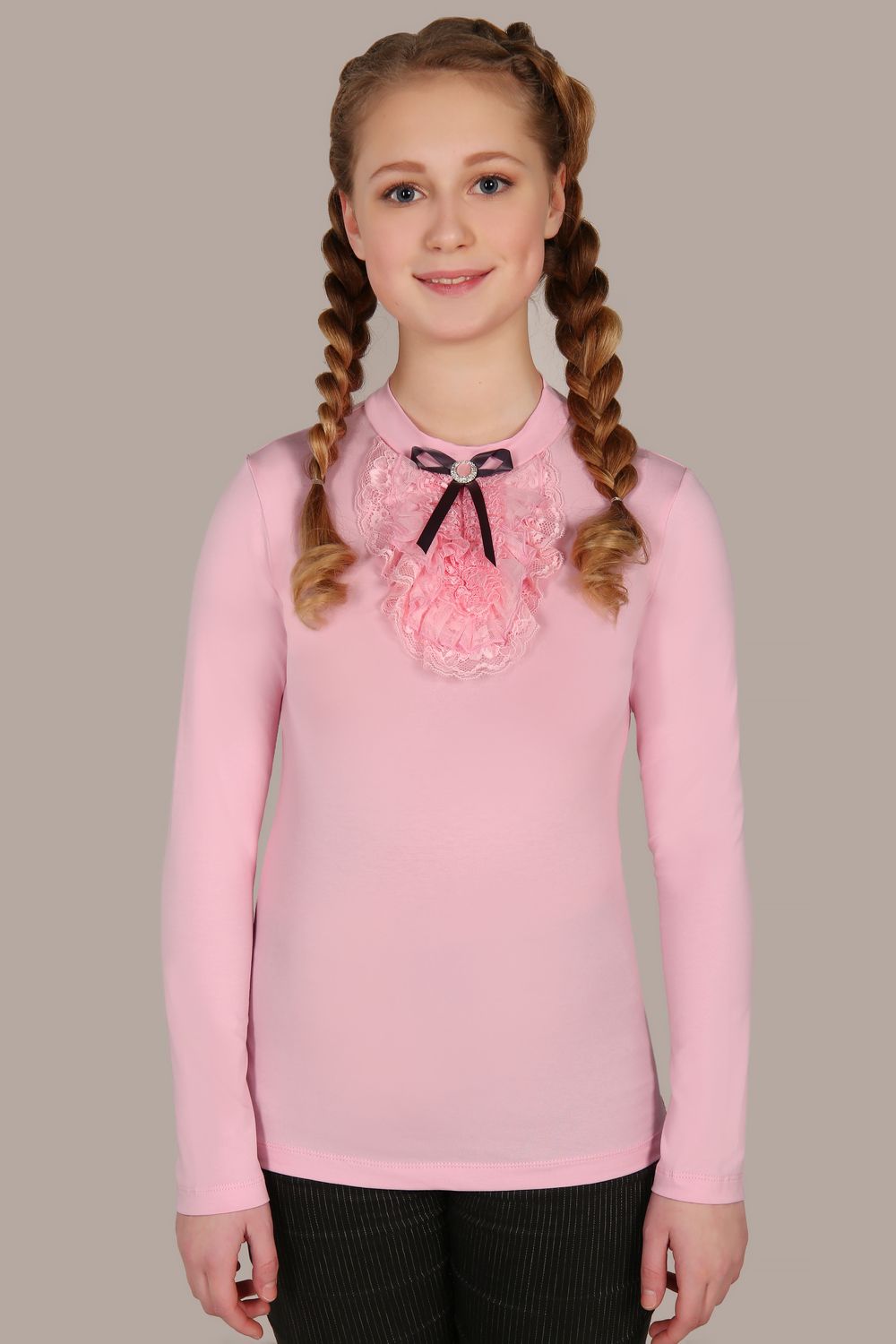 Блузка для девочки  Лилия 13156 - светло-розовый