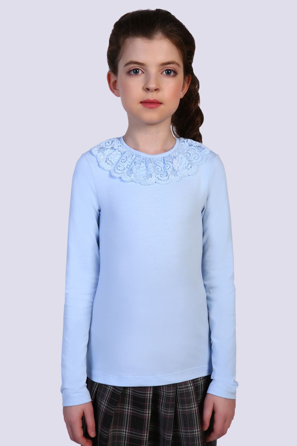 Блузка для девочки Вероника 13141 - светло-голубой