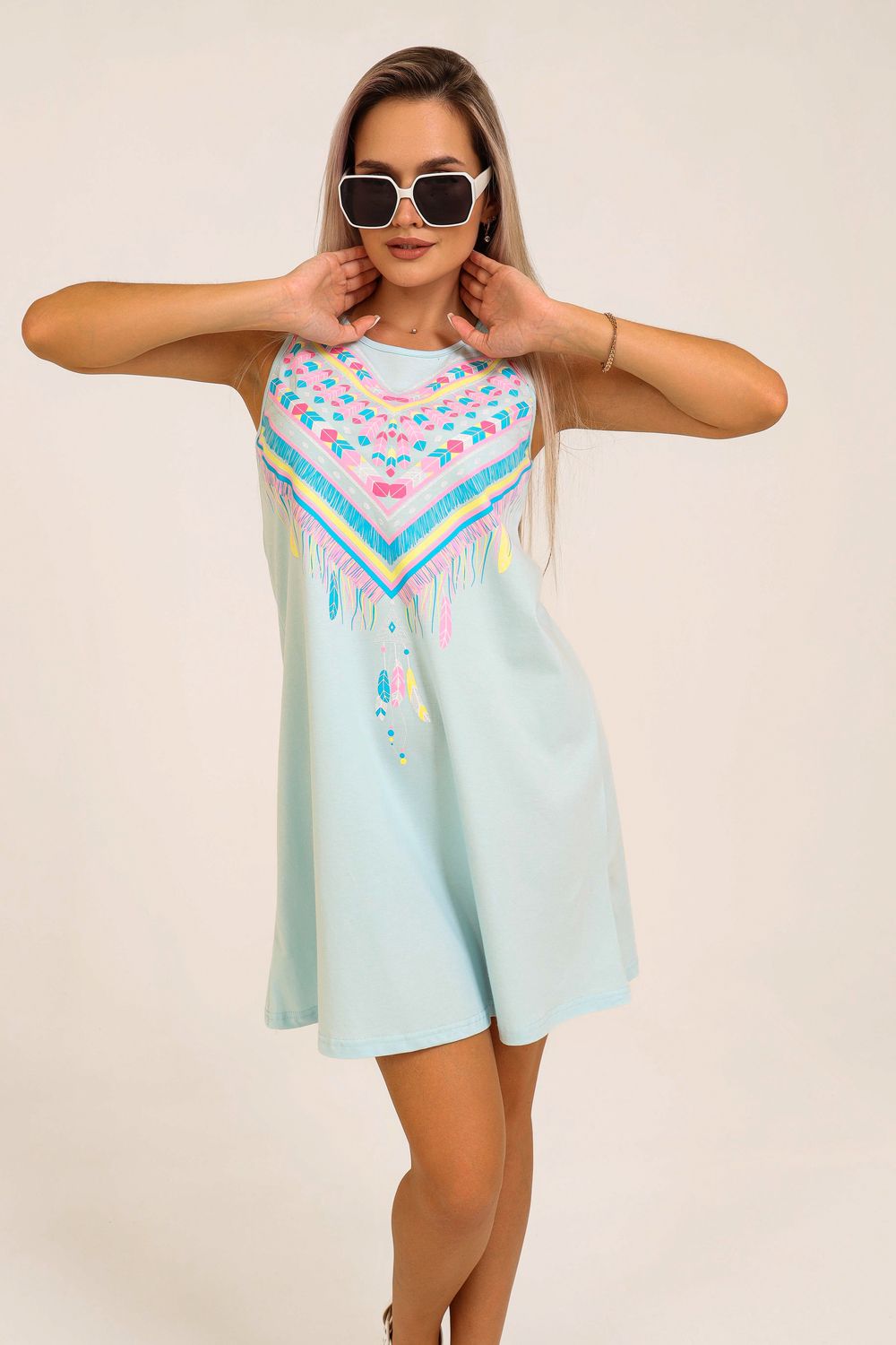 Платье 50550 - голубой