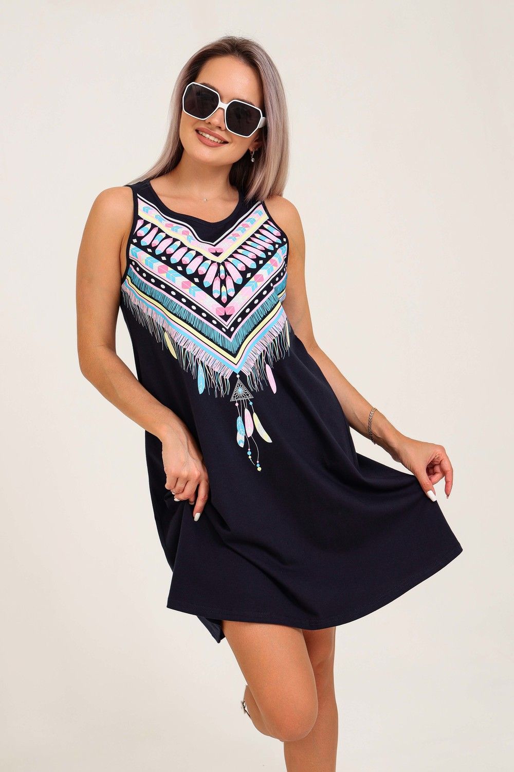 Платье 50550 - темно-синий