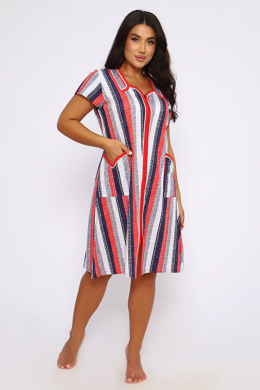 Халат 39026 - красный