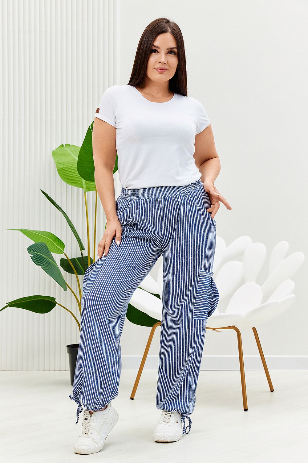 Брюки 9208 - полоса джинс