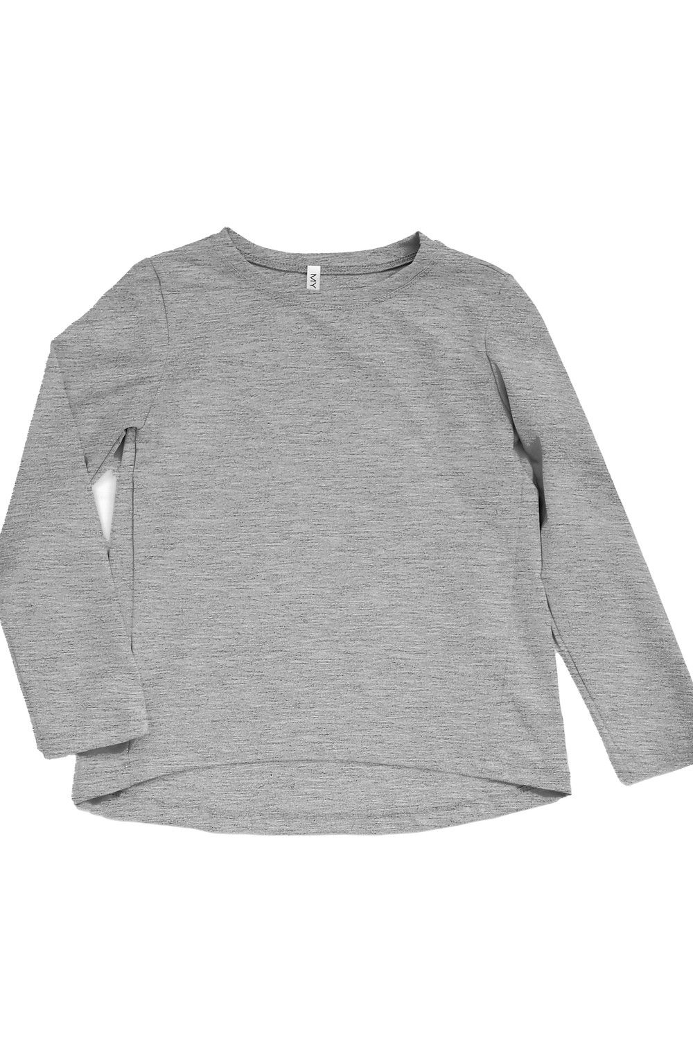 Лонгслив Ксю - серый меланж