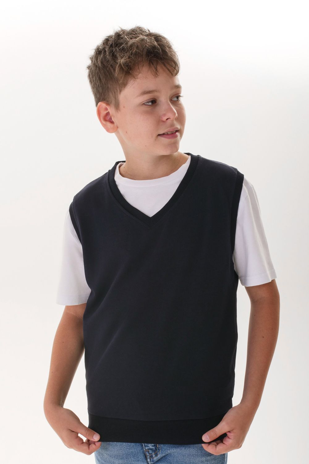 Жилет 17596 - темно-синий