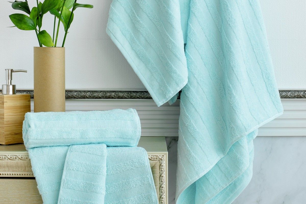 Махровое полотенце Verossa коллекция Stripe - нежно-голубой