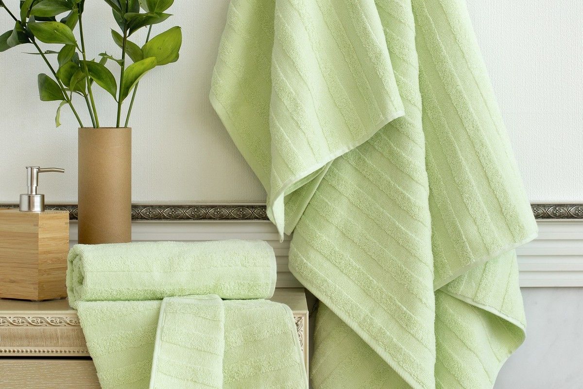 Махровое полотенце Verossa коллекция Stripe - светло-фисташковый