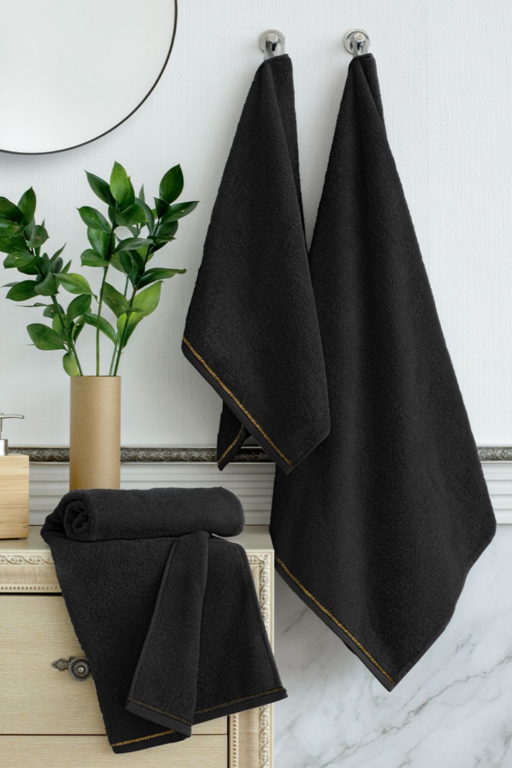 Махровое полотенце Verossa Arte - черный