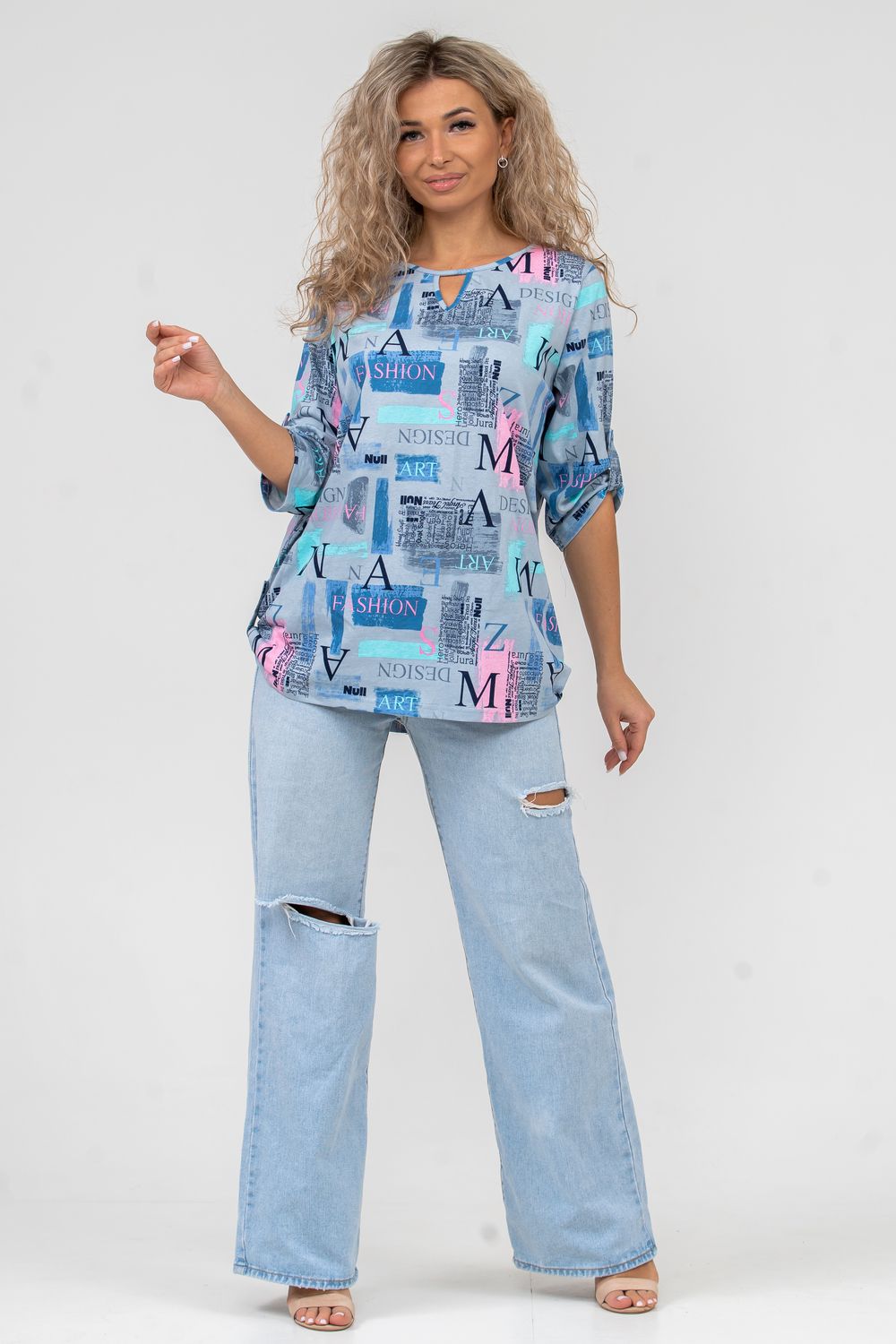 Туника 36657 - синий