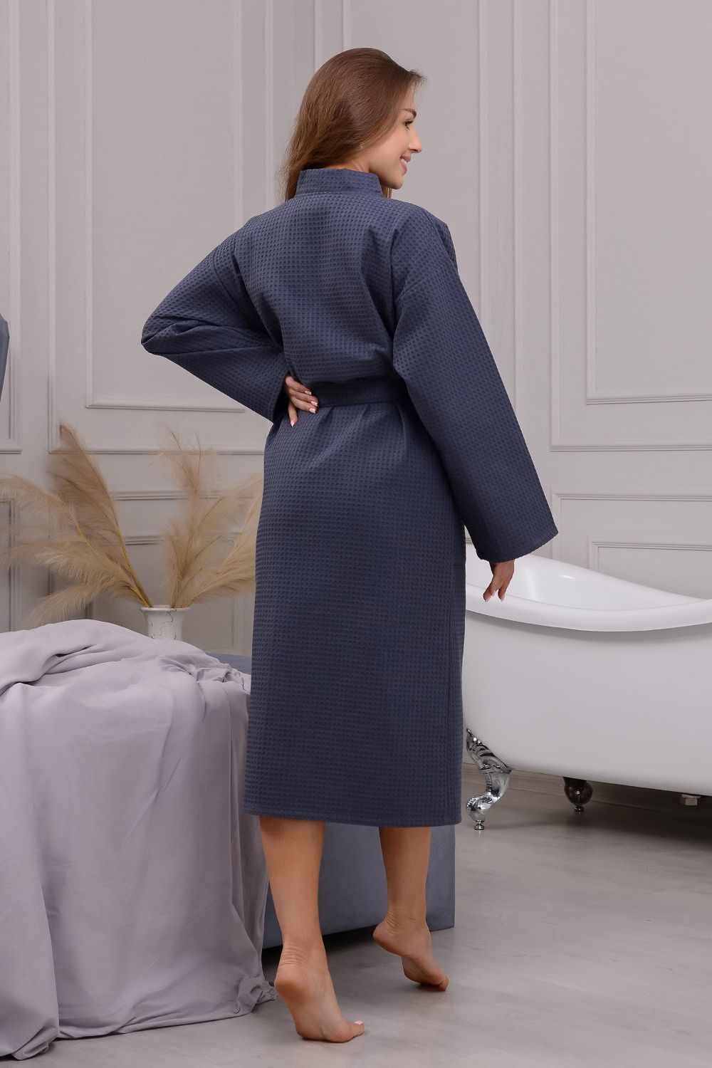 Халат Кимоно удлиненный ВДК-242 мужской - серый