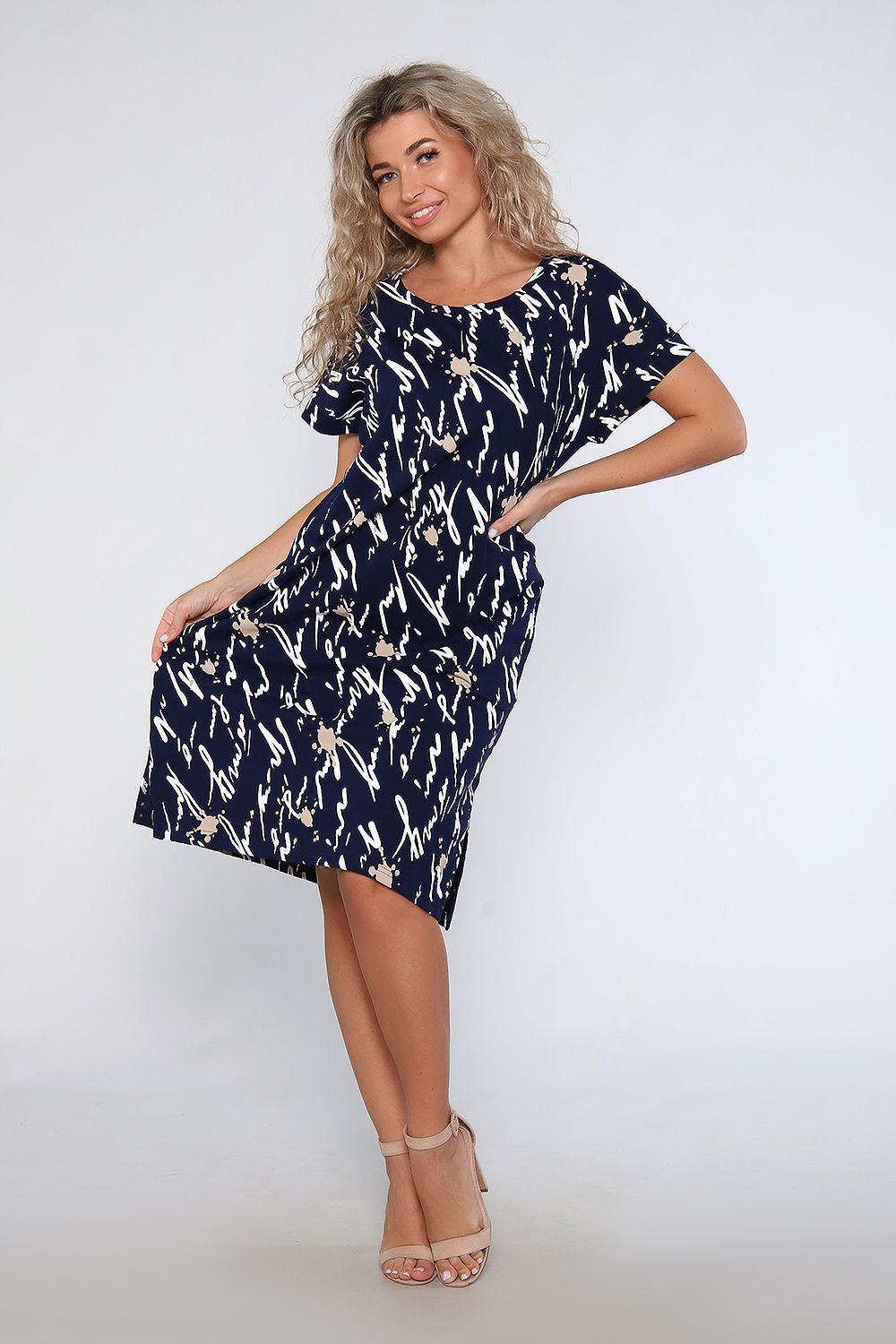 Платье 59193 - бордовый