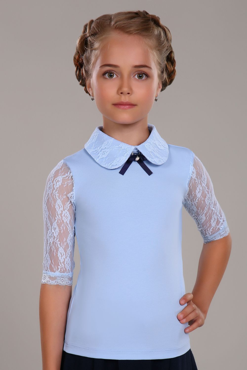 Блузка для девочки Шарлиз Арт. 13237 - светло-голубой