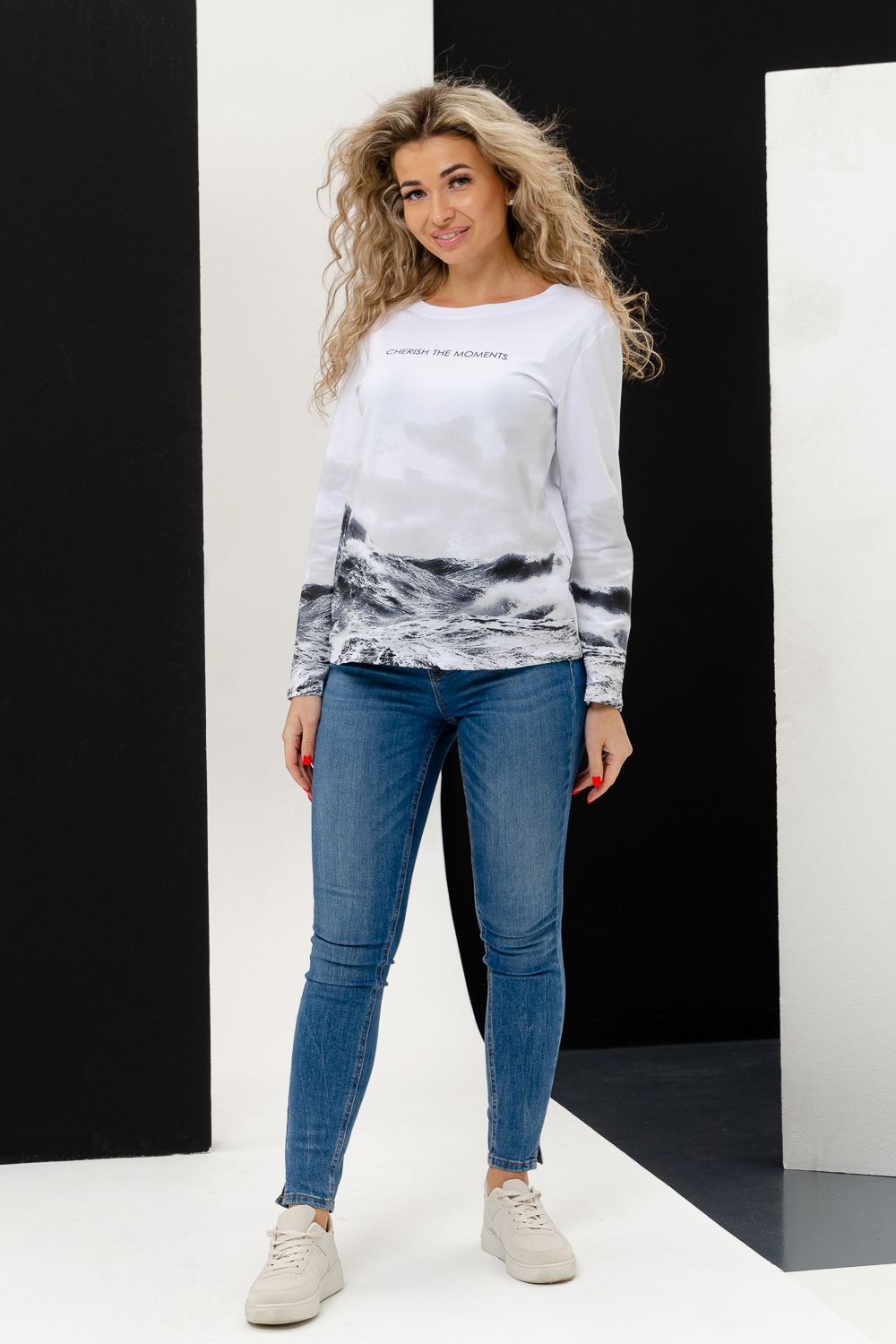 Туника 67085 - белый+море