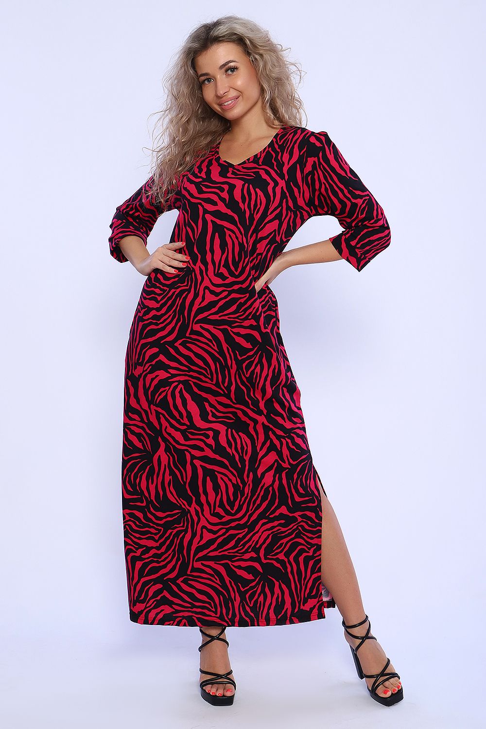 Платье 59205 - черный/красный