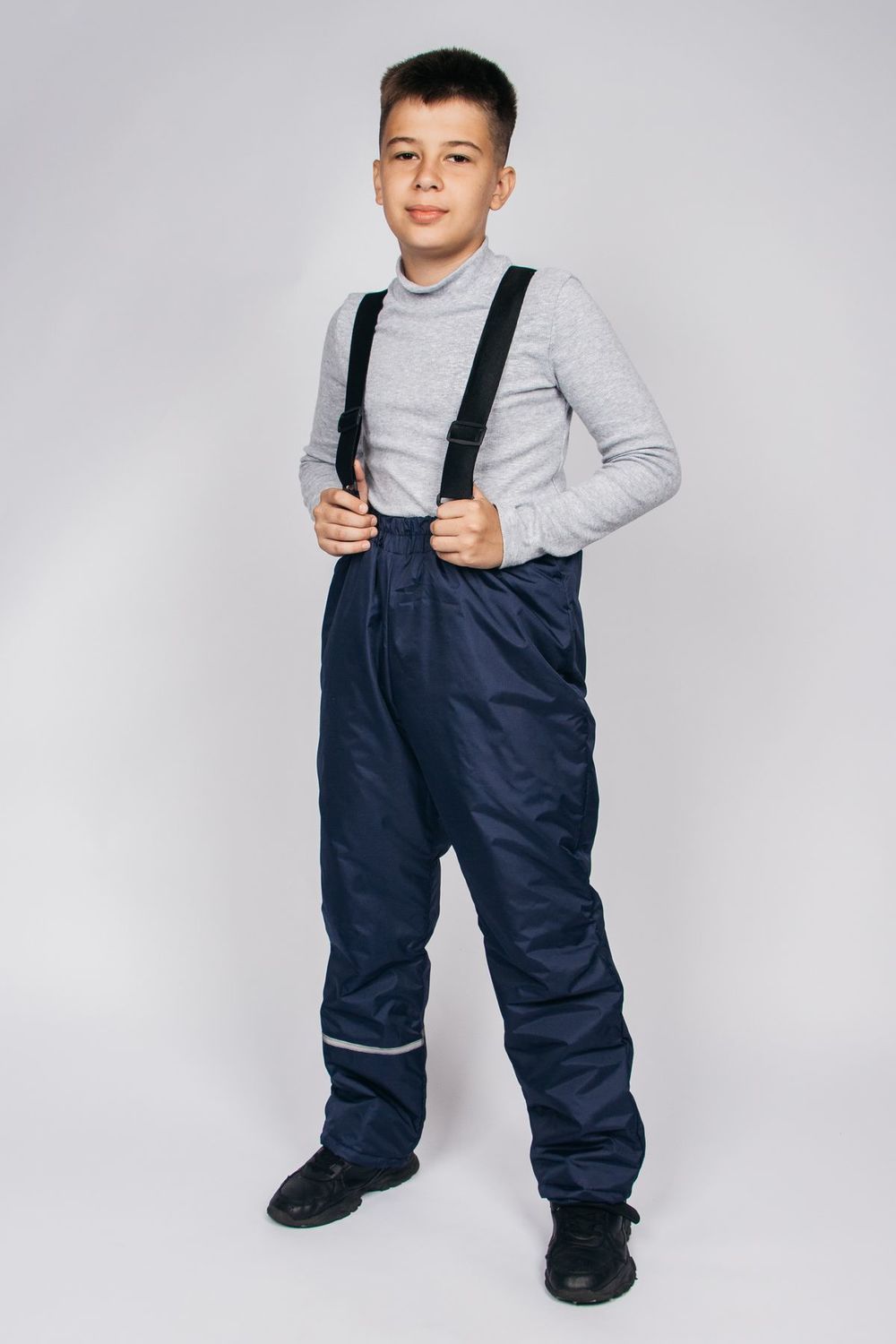 Брюки детские утепленные на синтепоне 10380 - темно-синий