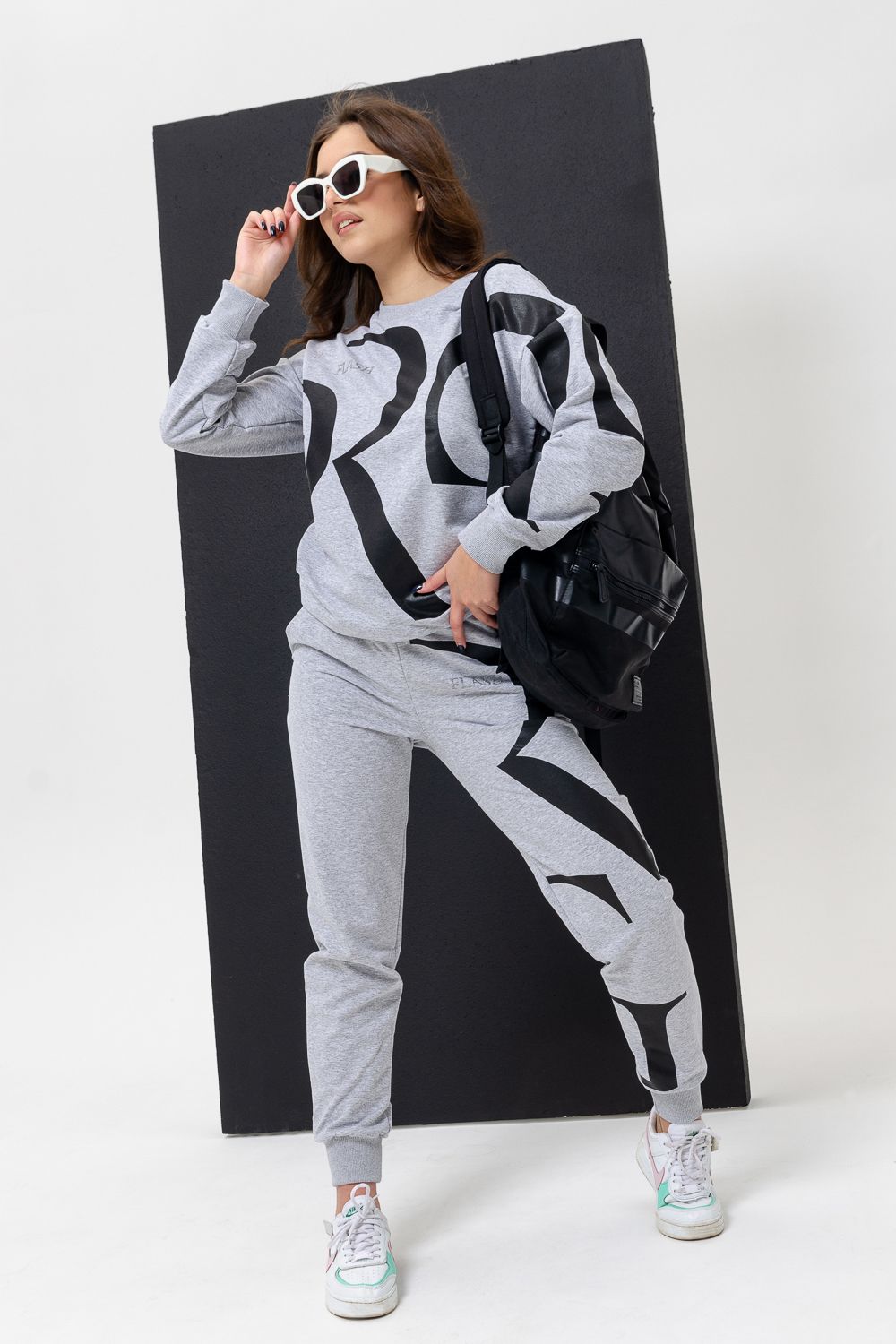 Костюм 28012 - серый меланж