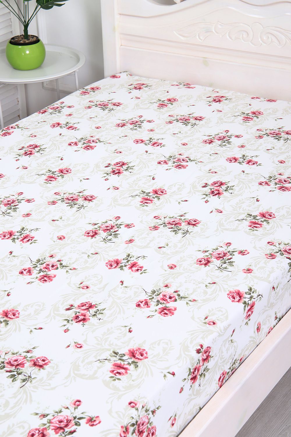 Простыня на резинке бязь ГОСТ Гобелен - белый