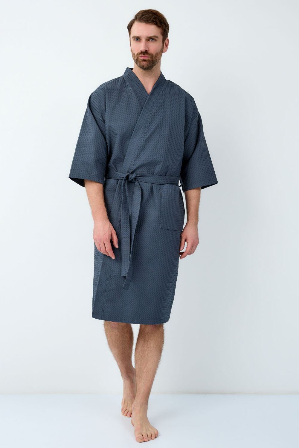 Халат Кимоно ВК-242 мужской - мокрый асфальт