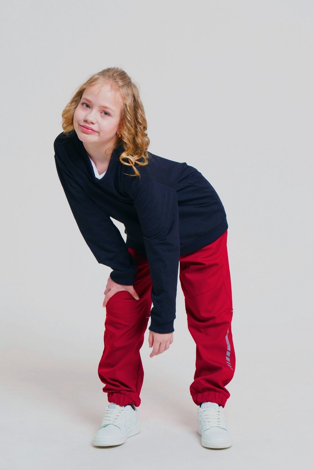 Брюки утепленные софтшелл - бордовый