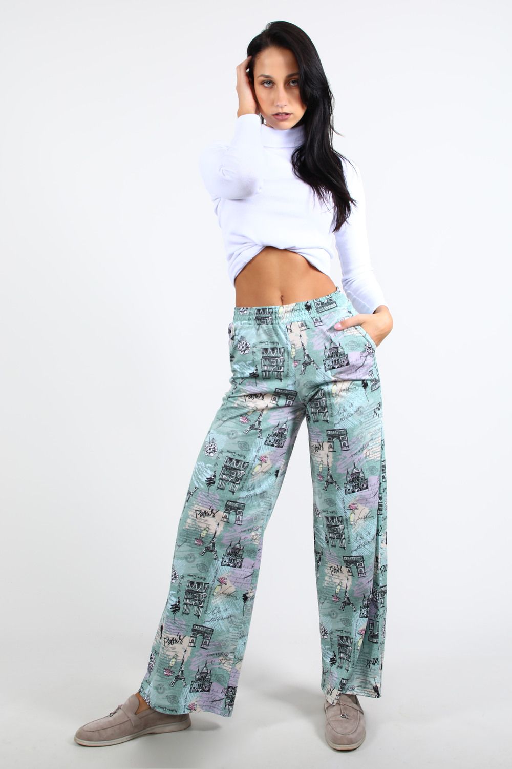 Брюки 88038 - зеленый