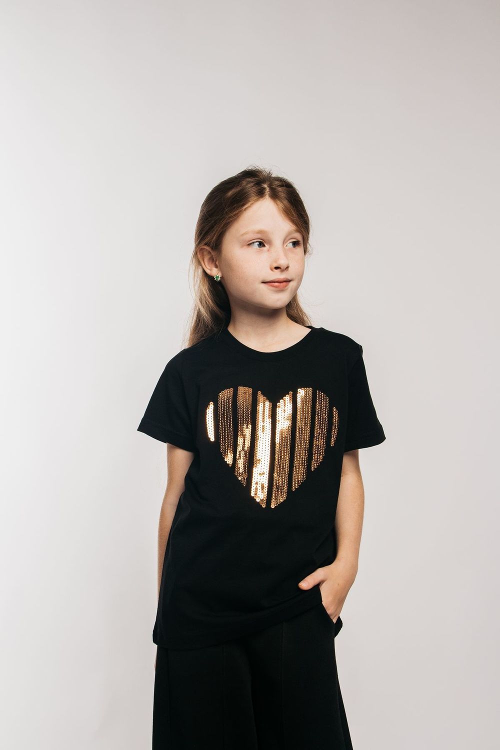 Футболка для девочки 51297 детская - черный