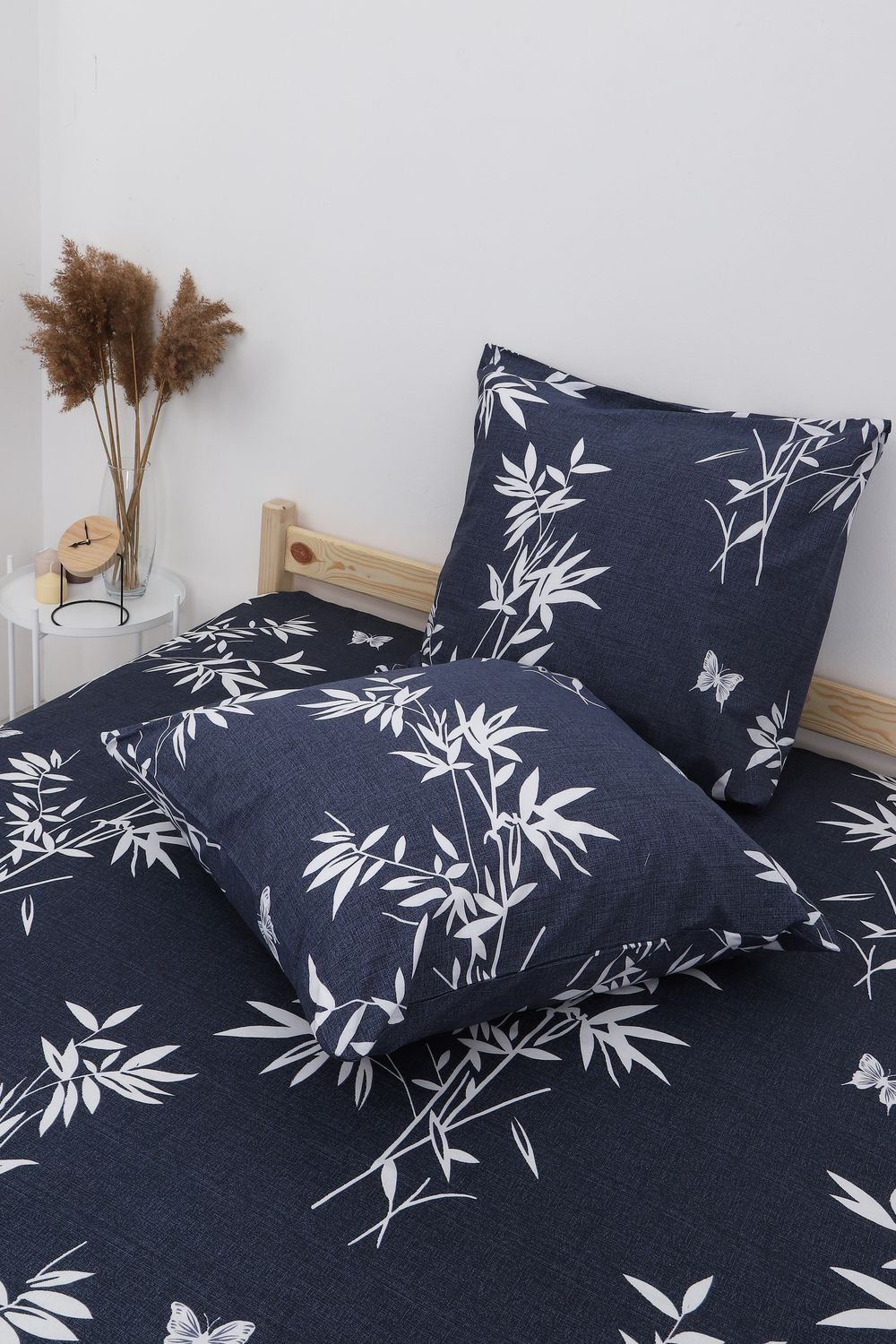 Наволочка перкаль Бамбук - темно-синий